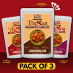 Thekua Combo Pack – 3 Flavours in 1 | Coconut-Jaggery, Maida-Sugar & Suji-Coconut | Handmade Bihari Snacks | No Preservatives