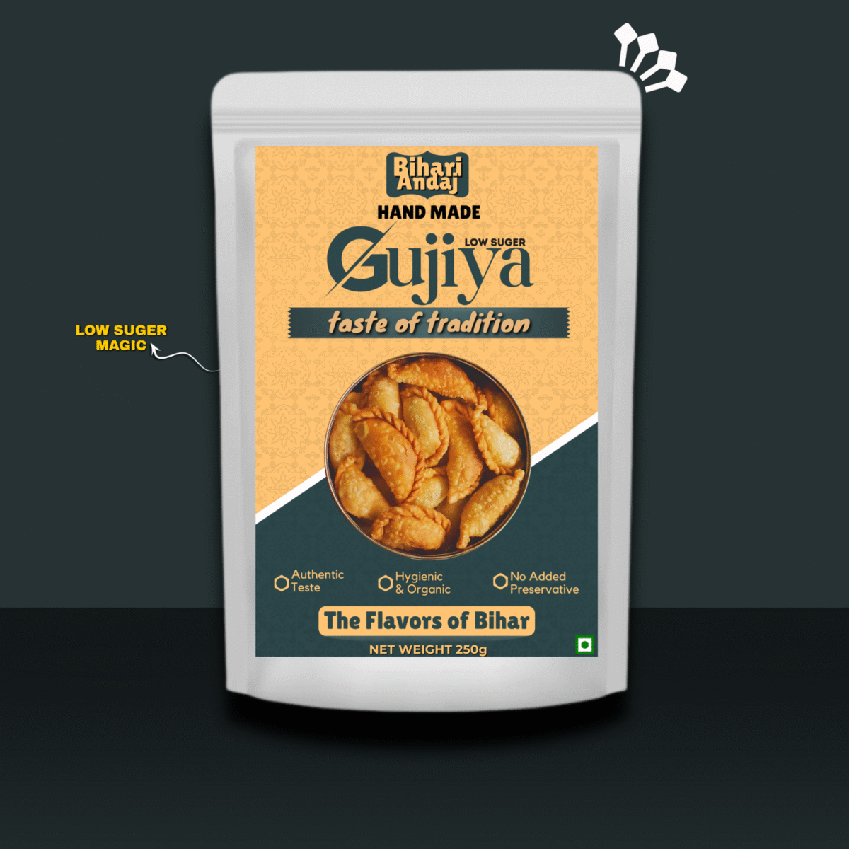Light Sugar Gujiya – Handcrafted Traditional Sweet Snack | With Coconut, Semolina, Ghee & Mild Sweetness | No Preservatives - Image 1